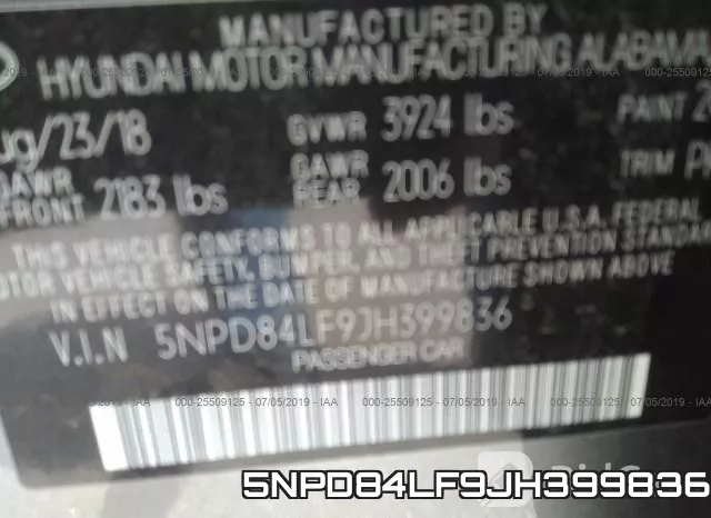 5NPD84LF9JH399836 фото 9
