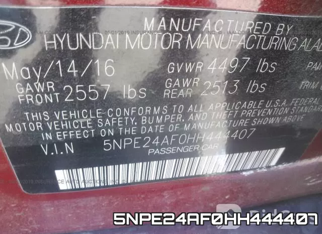 5NPE24AF0HH444407 фото 10