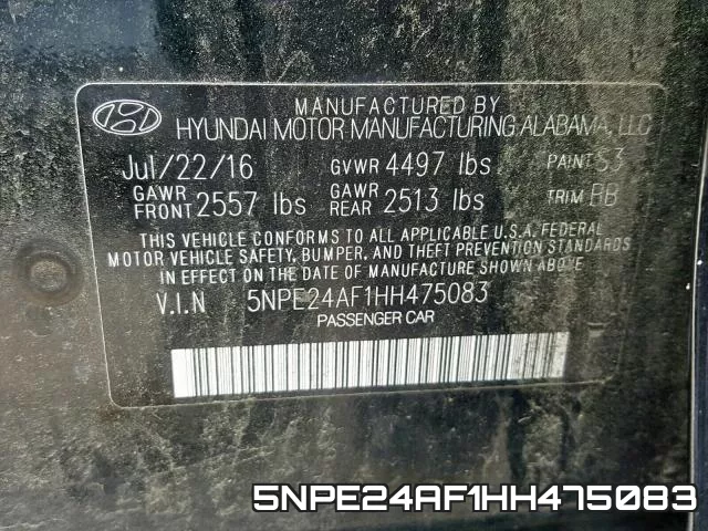 5NPE24AF1HH475083 фото 2