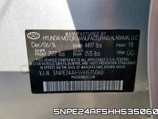5NPE24AF5HH535060 фото 2