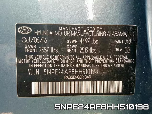5NPE24AF8HH510198 фото 2