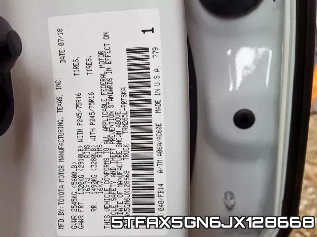 5TFAX5GN6JX128668 фото 2