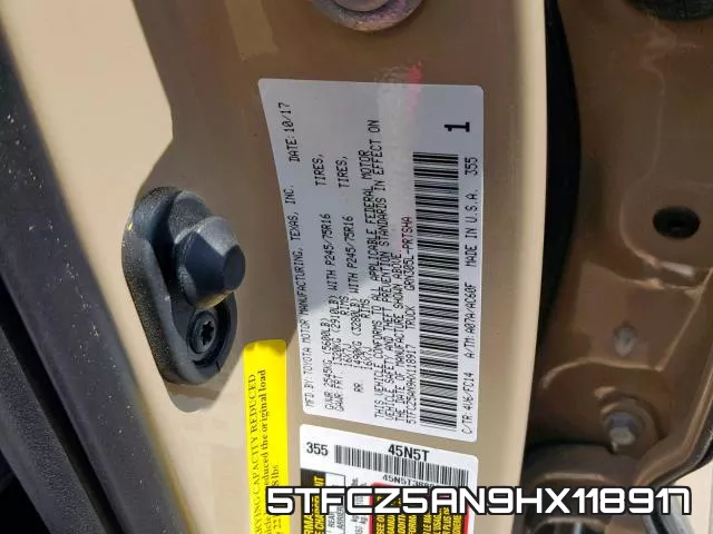 5TFCZ5AN9HX118917 фото 2