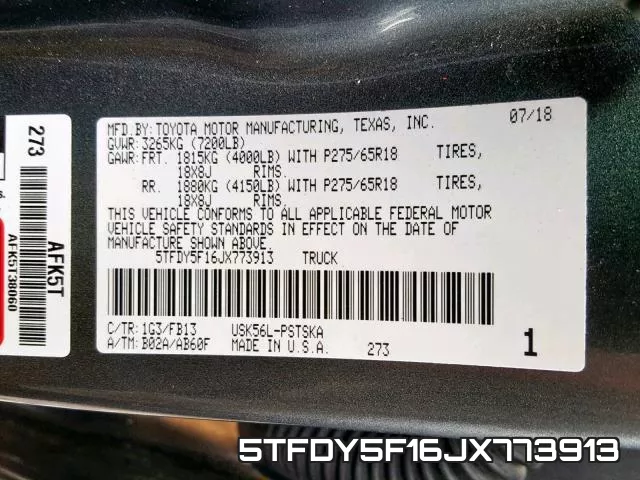 5TFDY5F16JX773913 фото 2