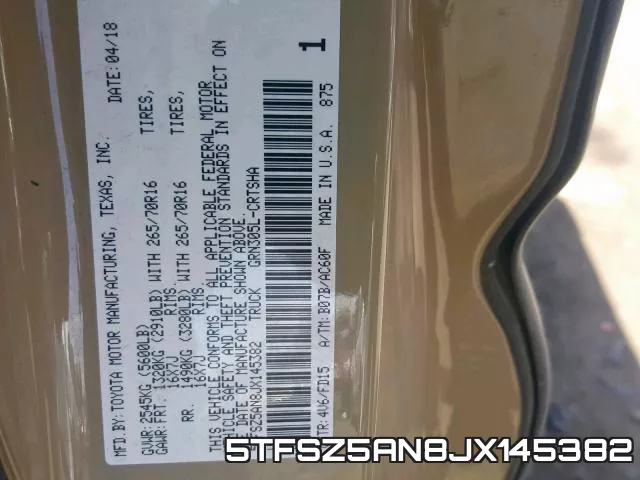 5TFSZ5AN8JX145382 фото 2