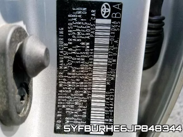 5YFBURHE6JP848344 фото 2