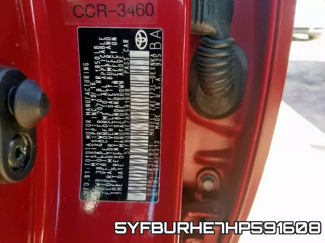5YFBURHE7HP591608 фото 2