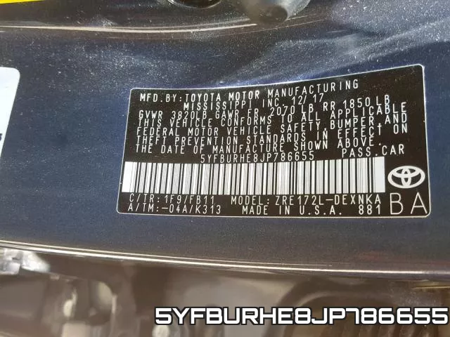 5YFBURHE8JP786655 фото 2