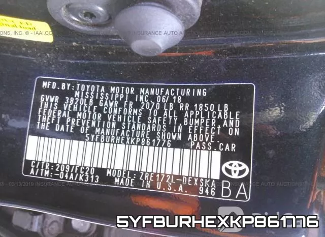 5YFBURHEXKP861776 фото 10