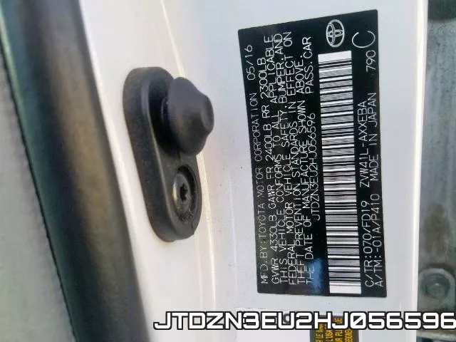 JTDZN3EU2HJ056596 фото 2