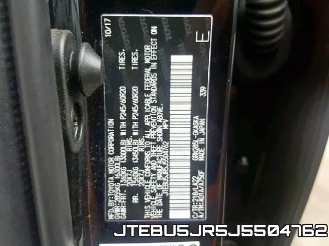 JTEBU5JR5J5504762 фото 2