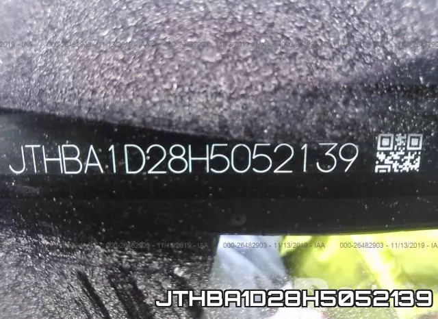 JTHBA1D28H5052139 фото 10