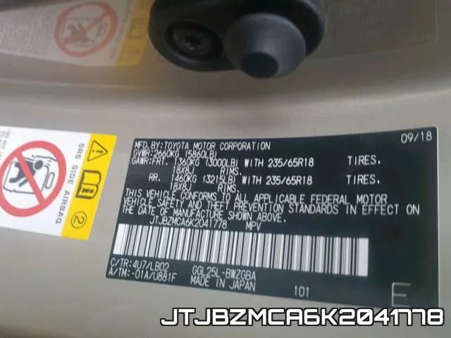 JTJBZMCA6K2041778 фото 2
