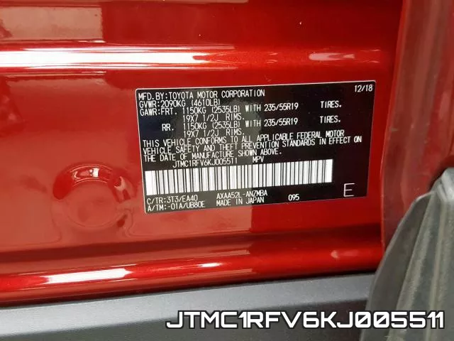 JTMC1RFV6KJ005511 фото 2