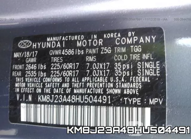 KM8J23A48HU504491 фото 10