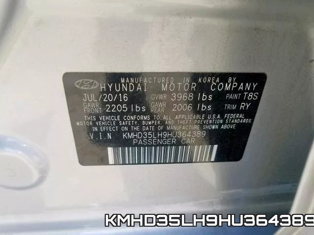 KMHD35LH9HU364389 фото 2