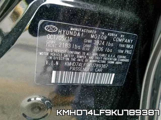 KMHD74LF9KU789387 фото 2