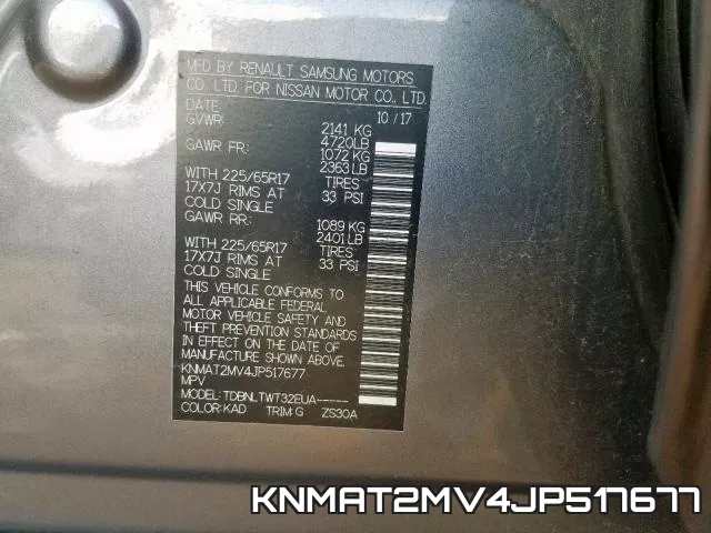 KNMAT2MV4JP517677 фото 2