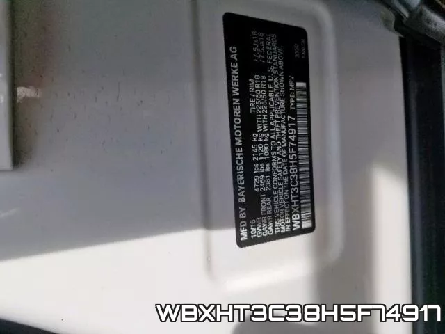 WBXHT3C38H5F74917 фото 2