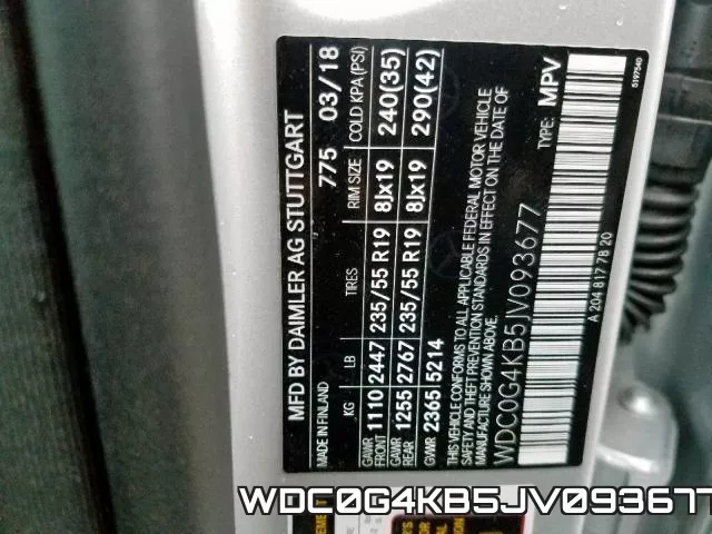 WDC0G4KB5JV093677 фото 2