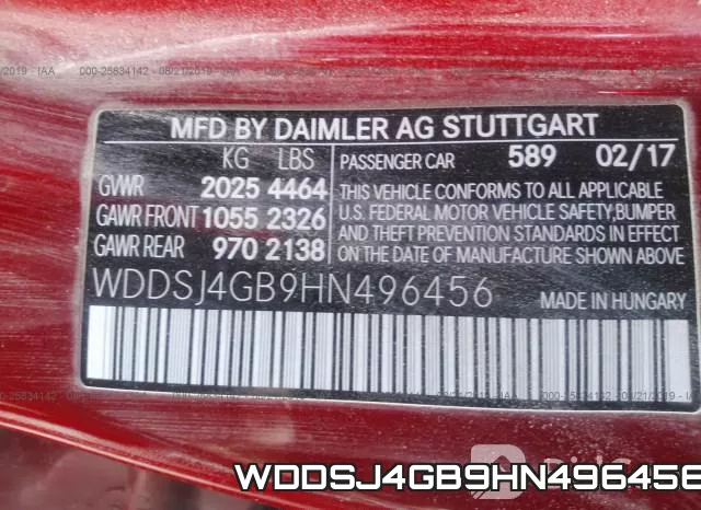WDDSJ4GB9HN496456 фото 10