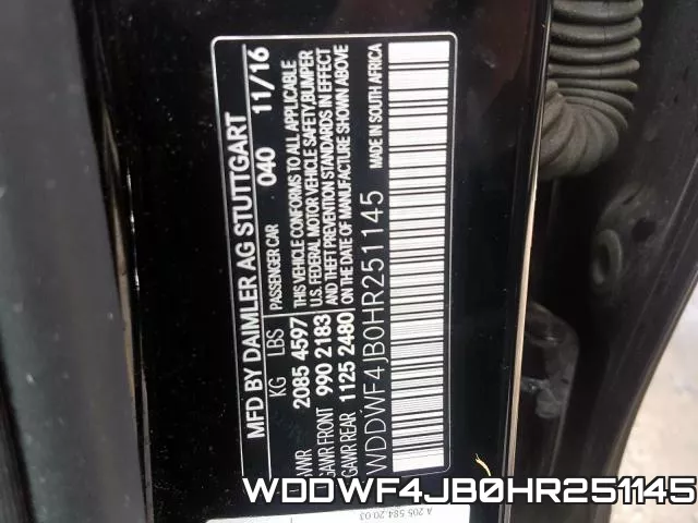 WDDWF4JB0HR251145 фото 2