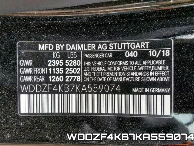 WDDZF4KB7KA559074 фото 2