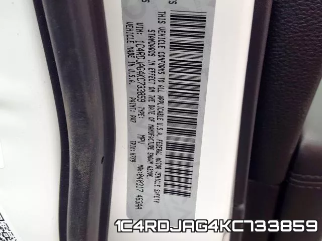 1C4RDJAG4KC733859 фото 2