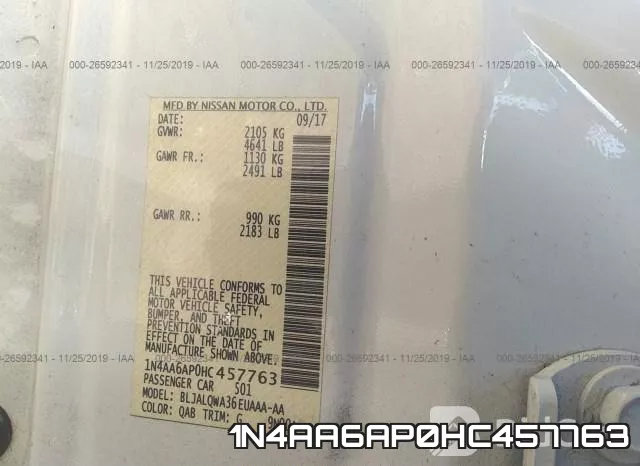 1N4AA6AP0HC457763 фото 9