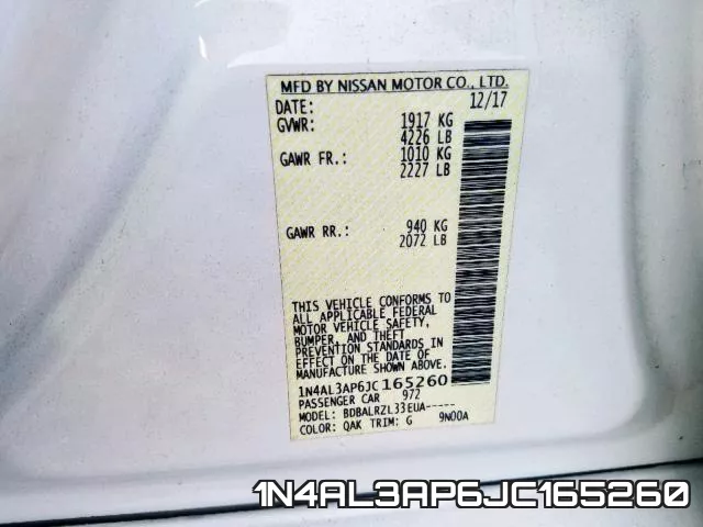1N4AL3AP6JC165260 фото 2