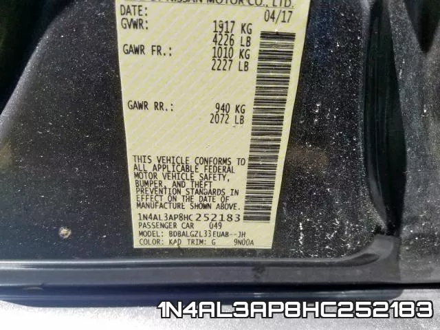 1N4AL3AP8HC252183 фото 2