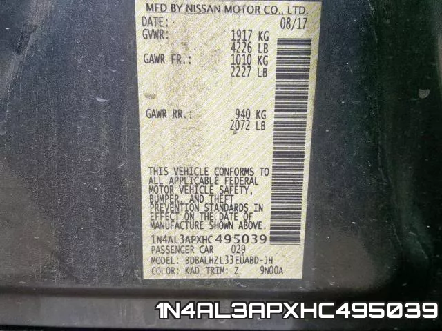 1N4AL3APXHC495039 фото 2