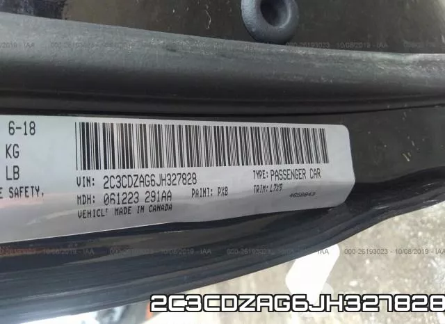 2C3CDZAG6JH327828 фото 10
