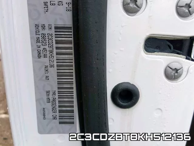 2C3CDZBT8KH512136 фото 2