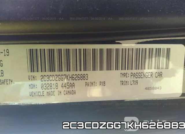 2C3CDZGG7KH626883 фото 10