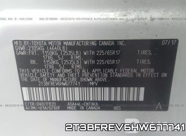 2T3BFREV6HW677741 фото 10