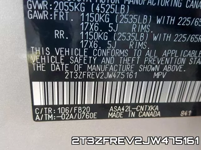 2T3ZFREV2JW475161 фото 2