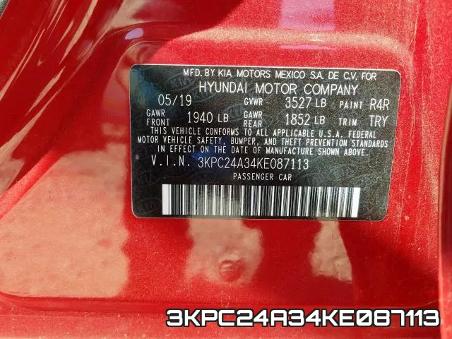 3KPC24A34KE087113 фото 2