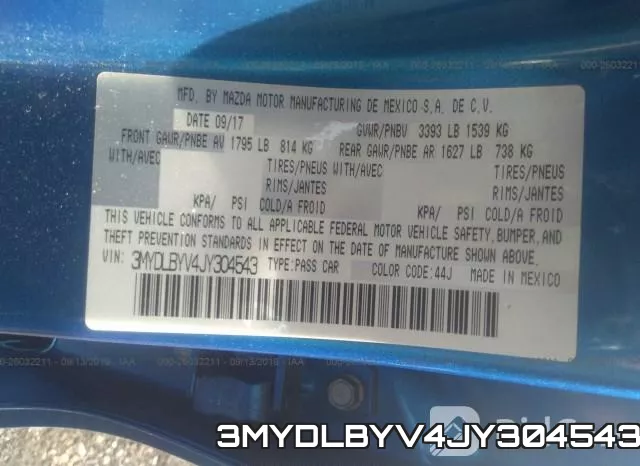 3MYDLBYV4JY304543 фото 10