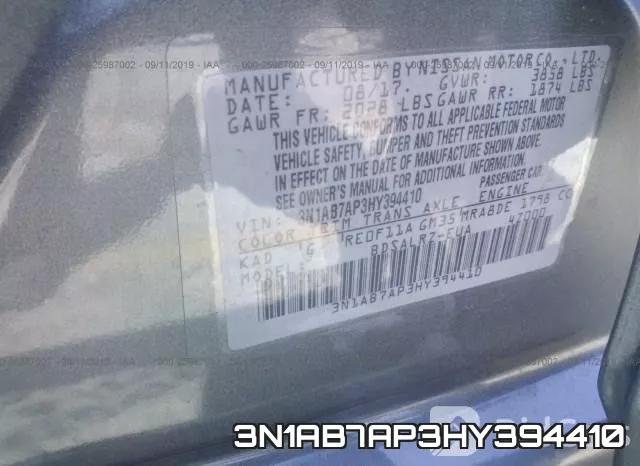 3N1AB7AP3HY394410 фото 10