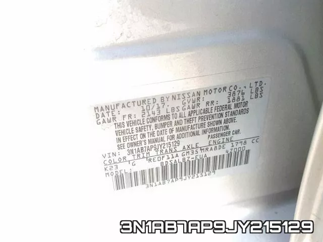 3N1AB7AP9JY215129 фото 2