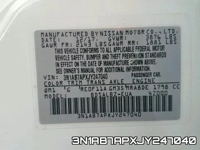 3N1AB7APXJY247040 фото 2