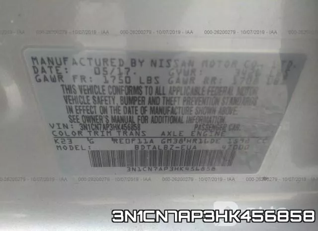 3N1CN7AP3HK456858 фото 10