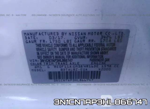 3N1CN7AP3HL866747 фото 9