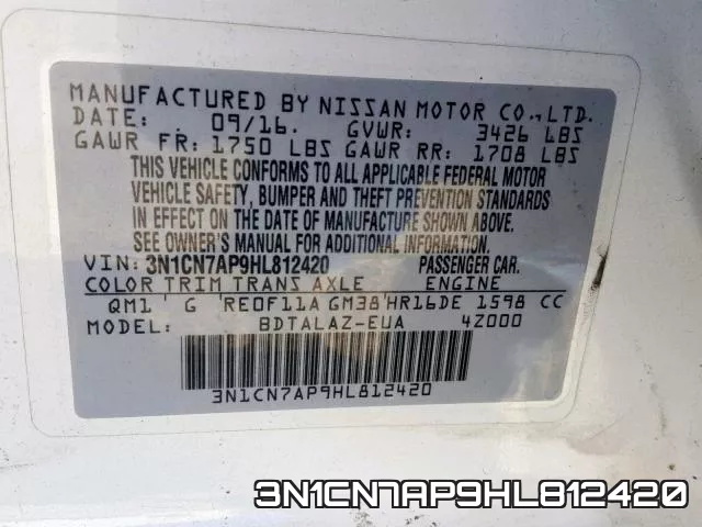 3N1CN7AP9HL812420 фото 2
