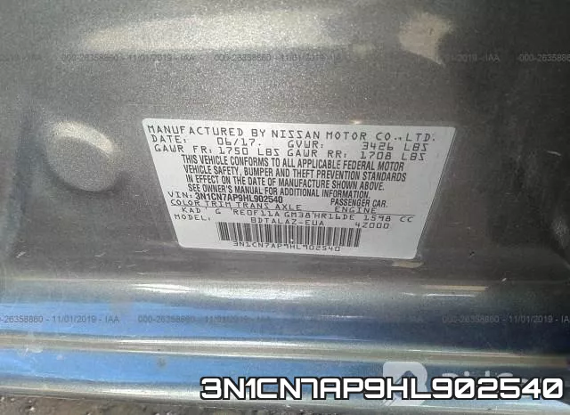 3N1CN7AP9HL902540 фото 10
