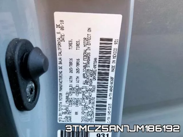 3TMCZ5AN7JM186192 фото 2