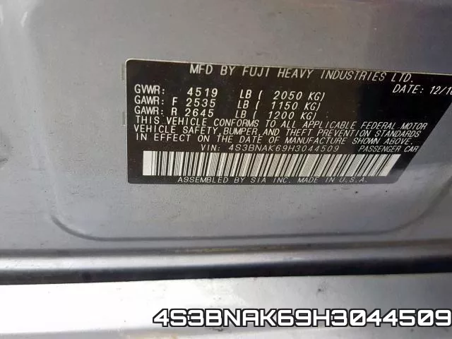 4S3BNAK69H3044509 фото 2