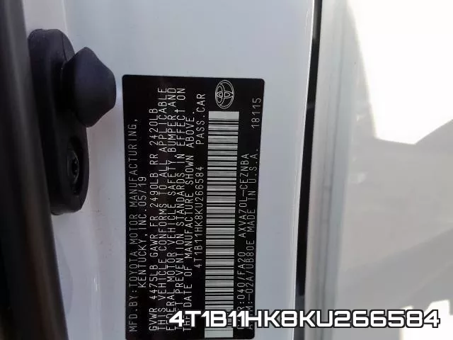 4T1B11HK8KU266584 фото 2