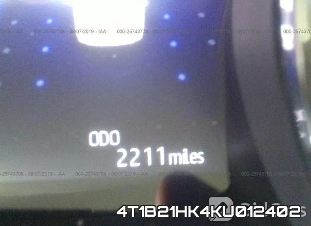 4T1B21HK4KU012402 фото 8